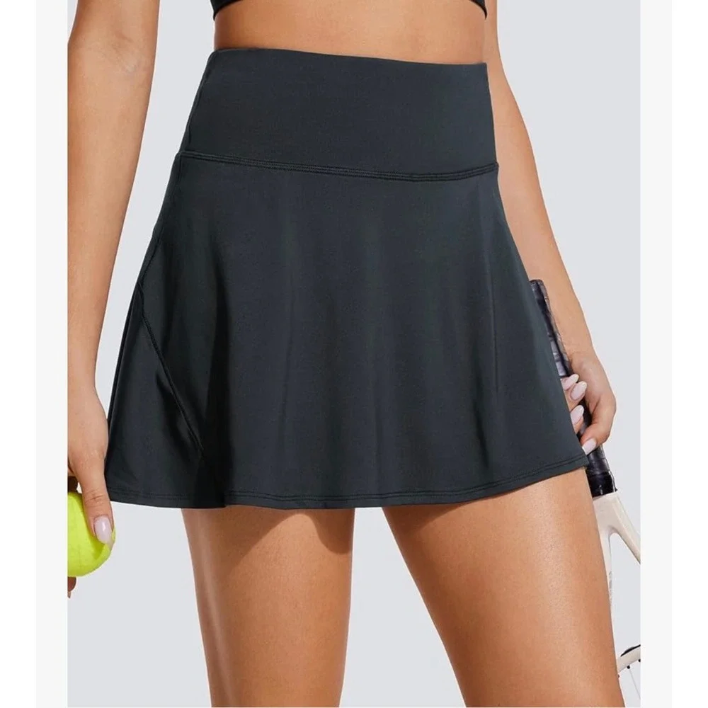 CRZ YOGA Women's UPF 50+ Sports Skirt True Navy Pleated Tennis Skort Size M 8/10 - Picture 8 of 11